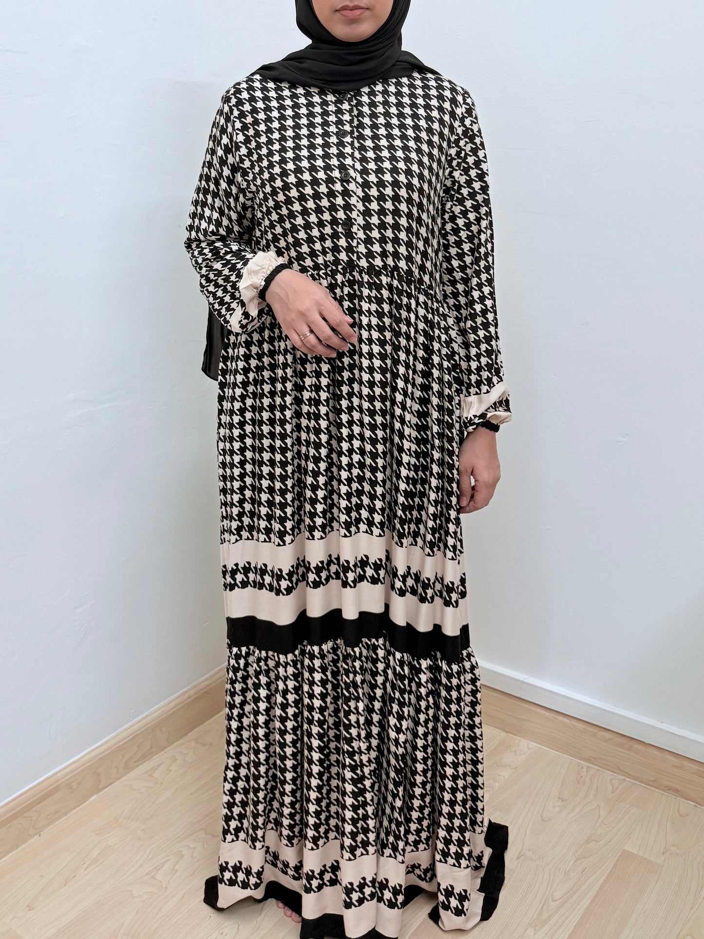 LISA HOUNDSTOOTH DRESS
