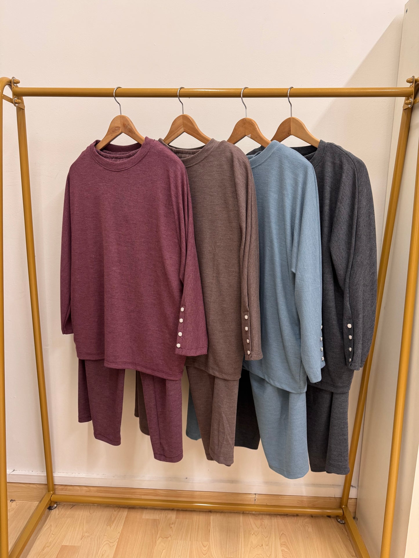 FIQA RIBBED PANTS SET