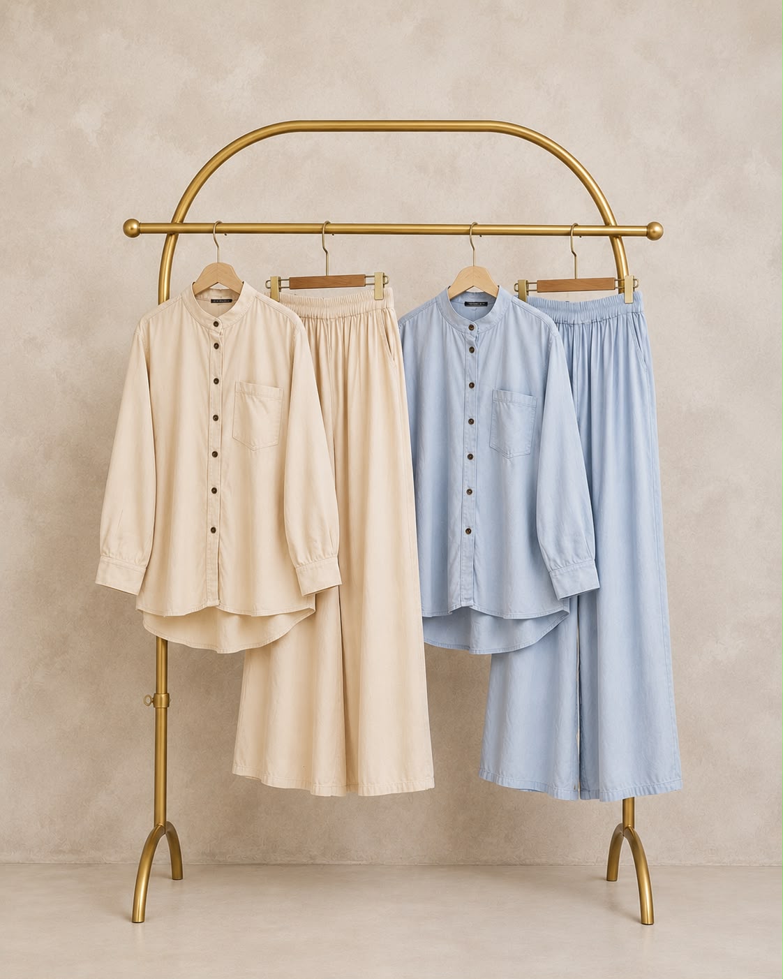 AUNI soft denim pants set