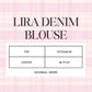 LIRA DENIM TOP - NUDE