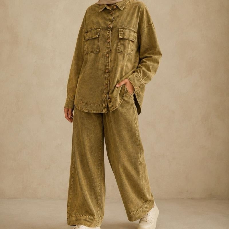 ZUKI DENIM PANTS SET