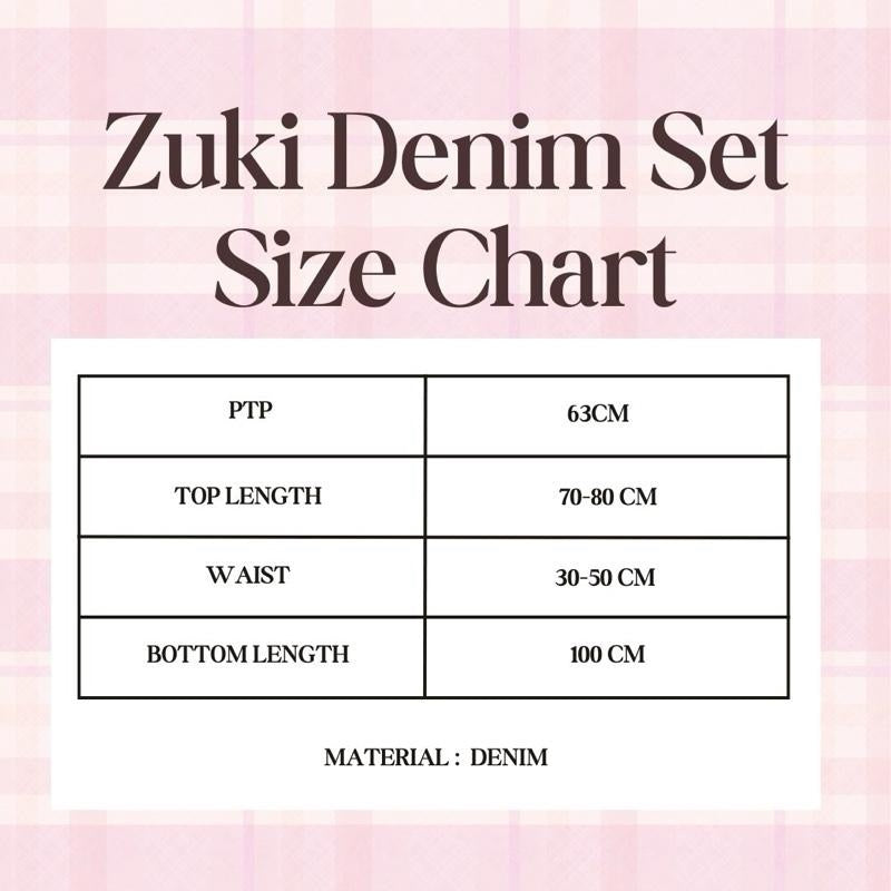 ZUKI DENIM PANTS SET