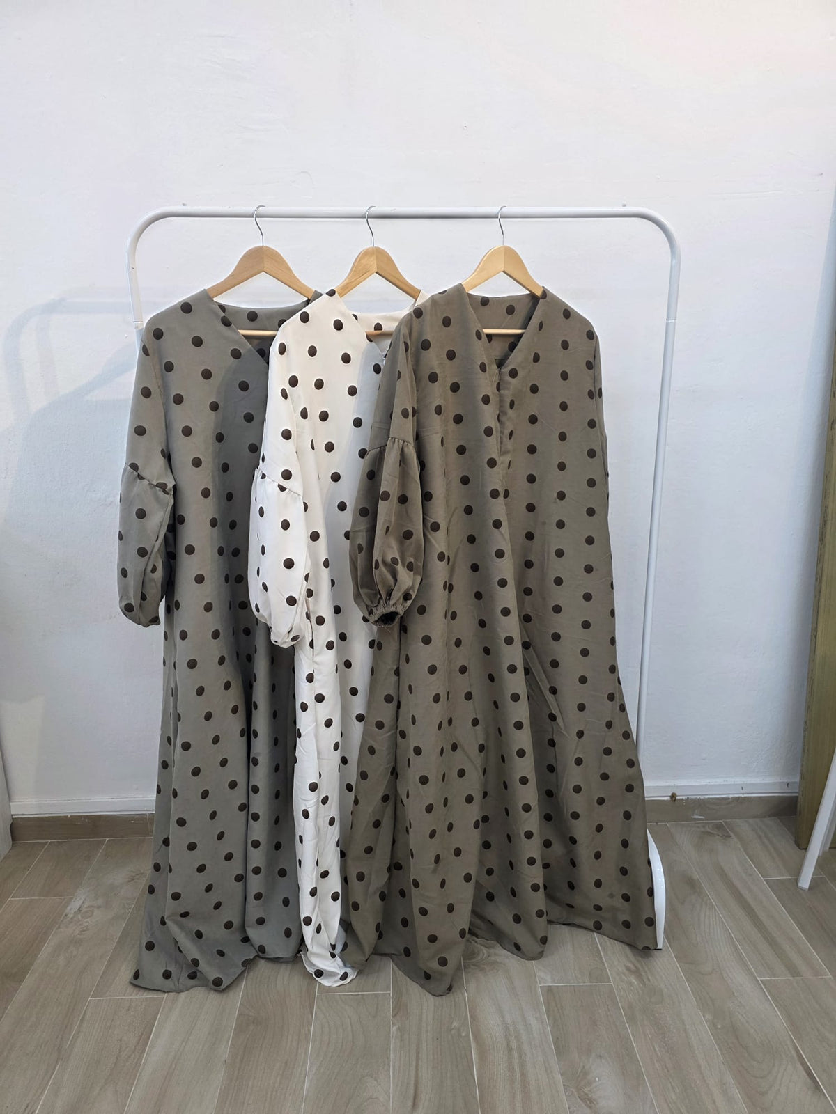 AURA dots flare dress