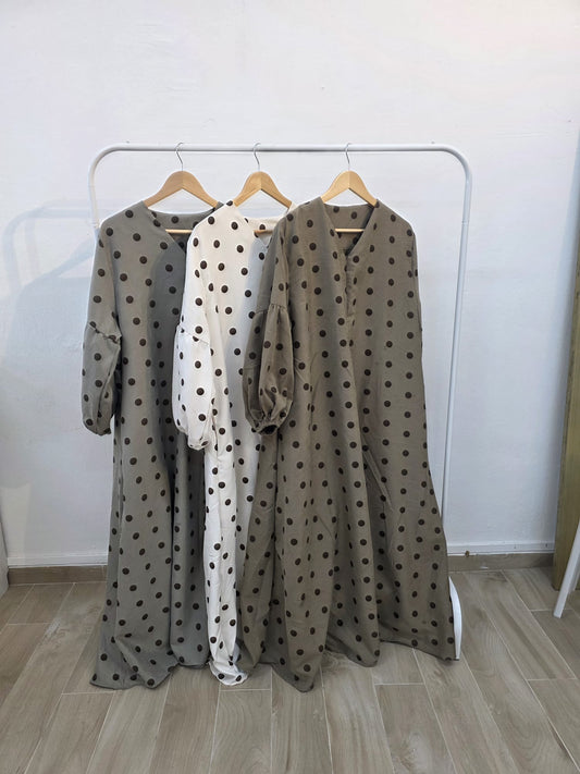 AURA dots flare dress