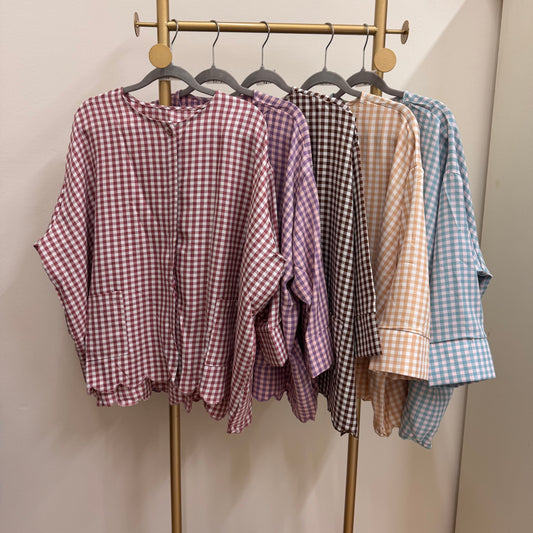FUN GINGHAM BLOUSE