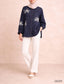 ZIZI DENIM FLORAL TOP