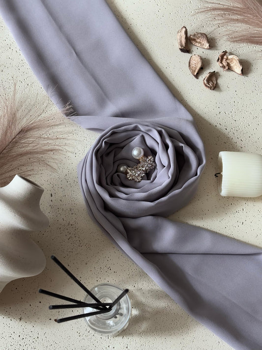 Pearl Grey - Premium Korean Chiffon