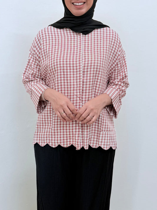 FUN GINGHAM BLOUSE