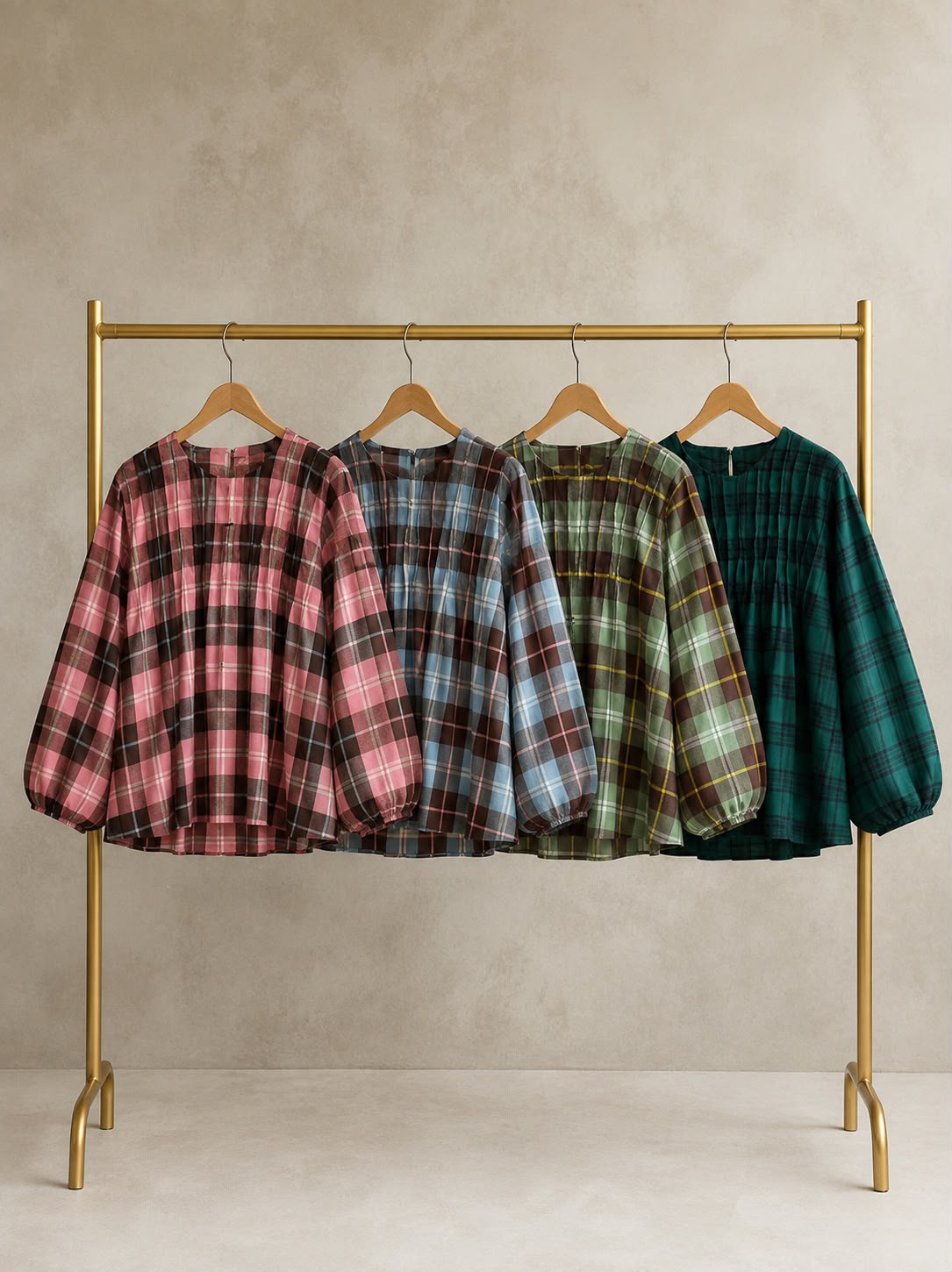 JIHA checkered blouse