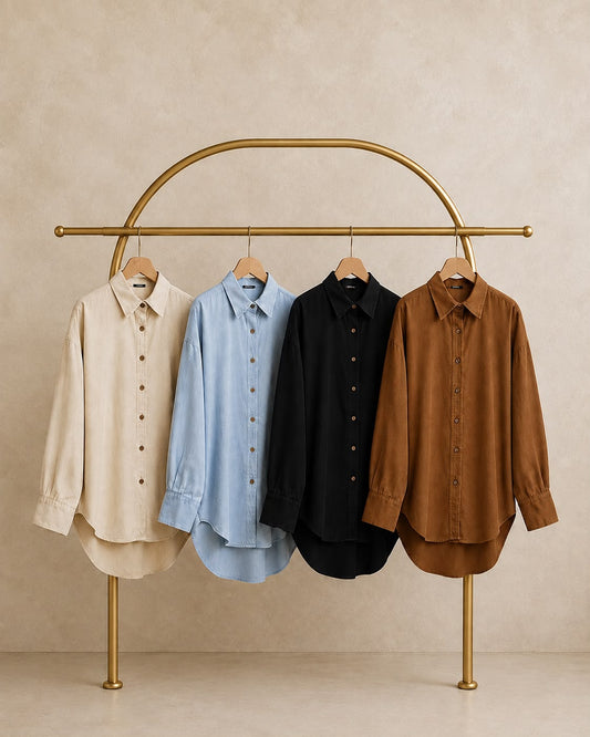 LIRA soft denim blouse