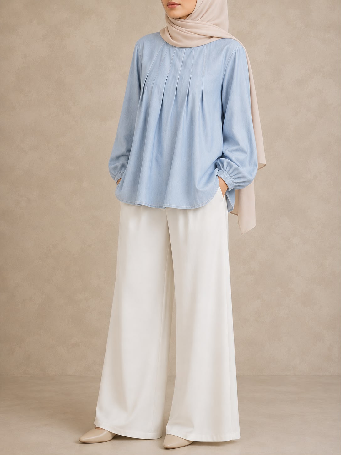 TYRA denim top