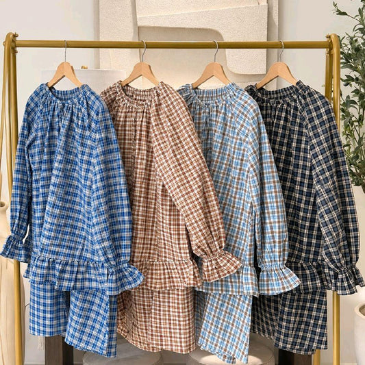 AYU plaid skirt set