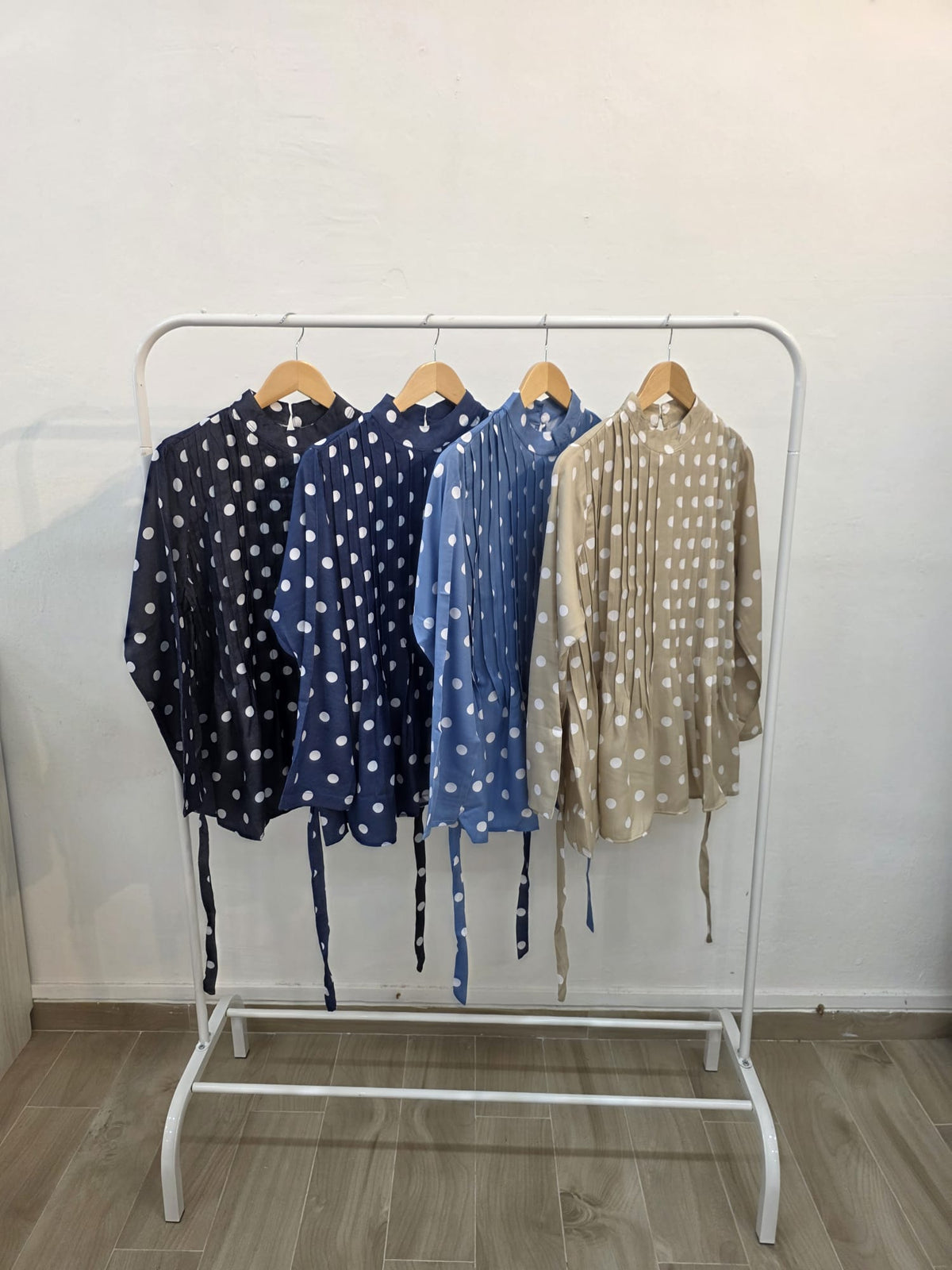 KIKA polka plaid top